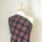 cotton rodeo flannel black, red, white plaid